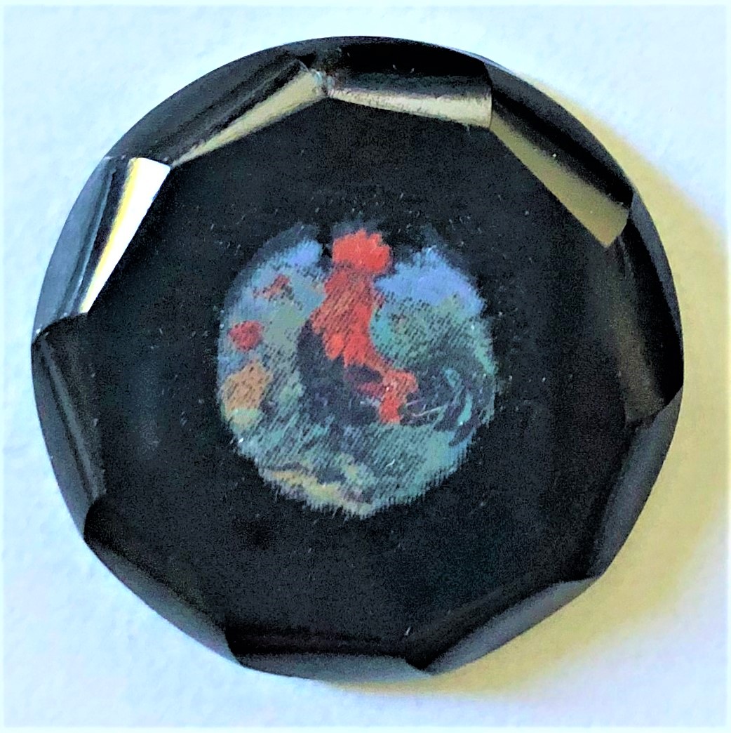 A set of medium precision inlay blacjk glass button