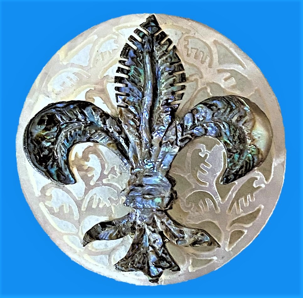 Abalone inlay bethlehem pearl button