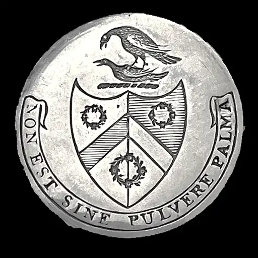 An 18Th Century Engraved Silvered Crest Button