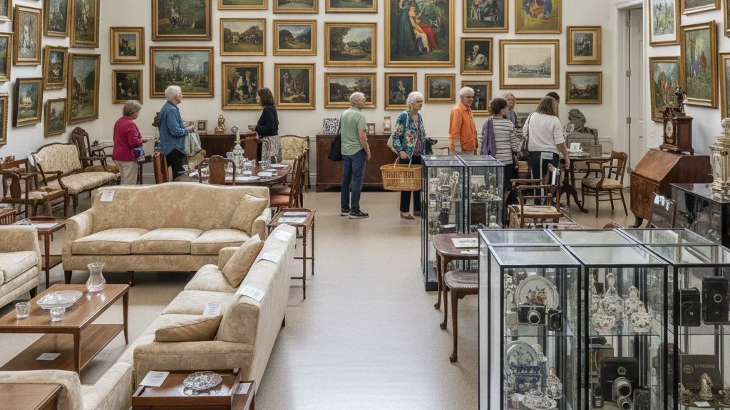 Professional estate sale company managing a sale event