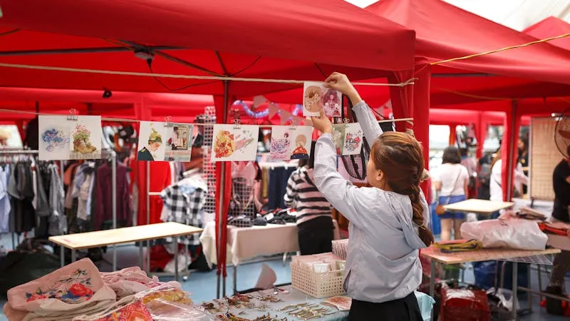 Vintage porcelain collection display showing the types of ceramics found in Hummel figurine collections