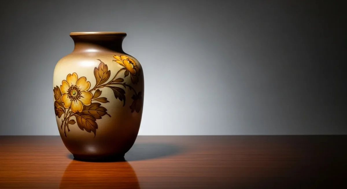 Rookwood pottery vase with floral glaze from the early 1900s