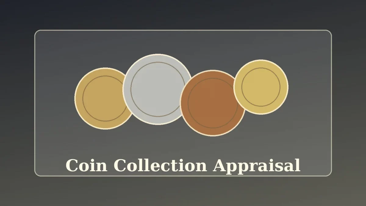 Coin collection appraisal with gold silver and copper coins