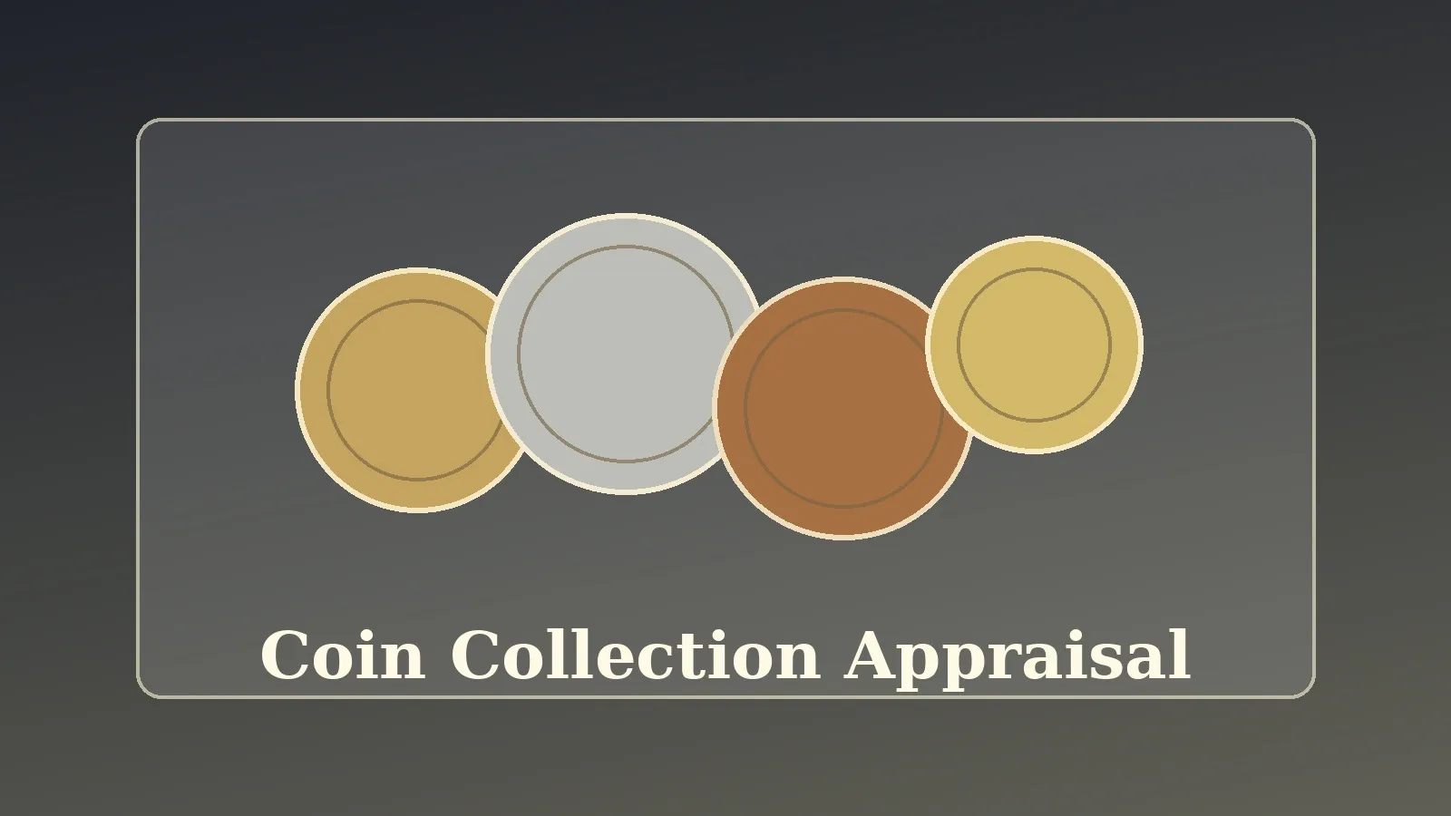 Coin collection arranged for appraisal before selling