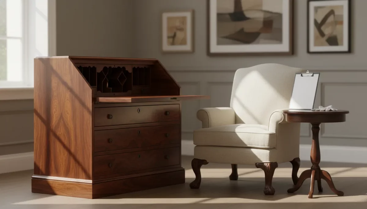 Antique wood furniture prepared for professional sale review