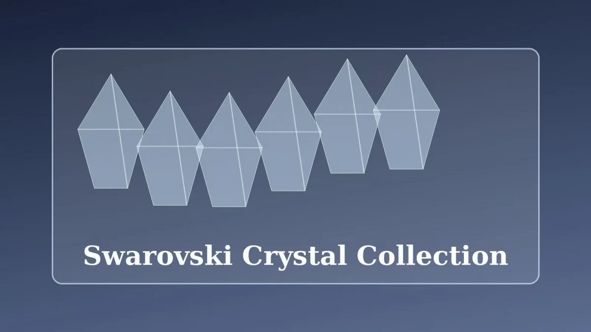 Swarovski crystal collection arranged for value appraisal