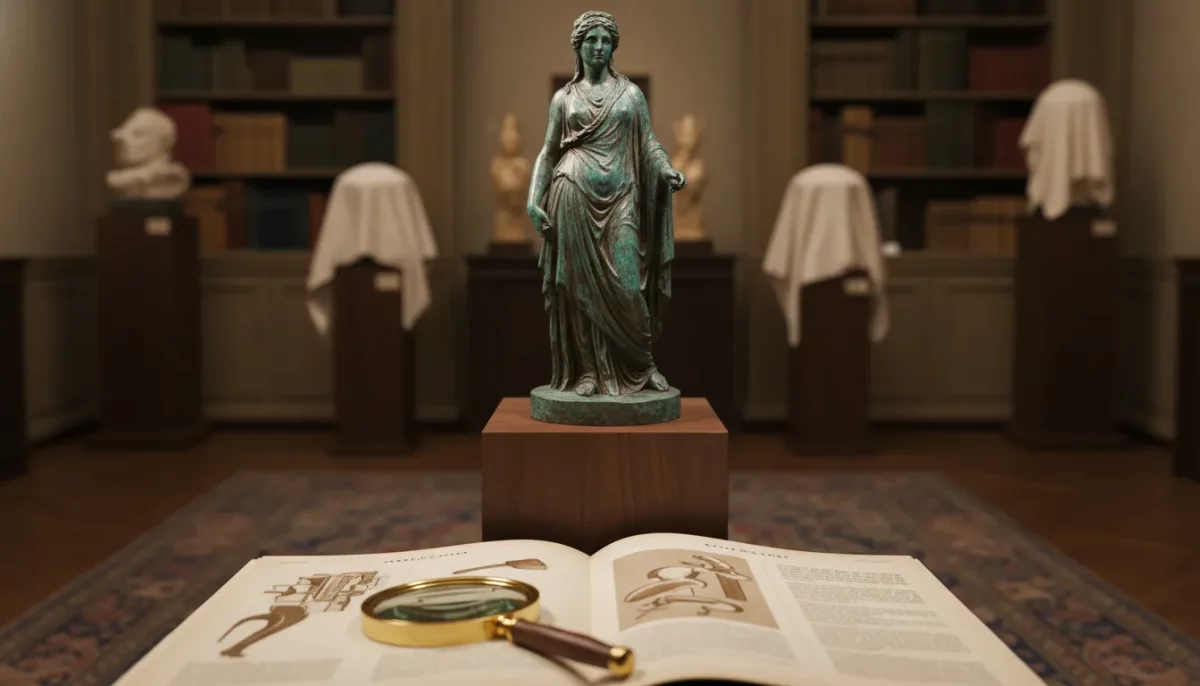 Patinated bronze statue for a bronze sculpture value guide