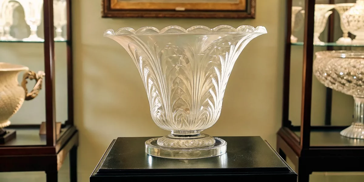 Signed vintage Orrefors art glass vase illustrating Orrefors glass value