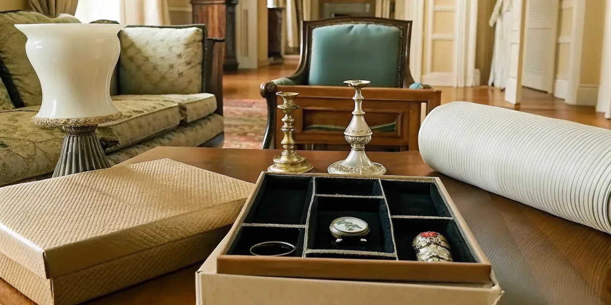 Estate liquidation companies organize, appraise, and sell items from an estate.