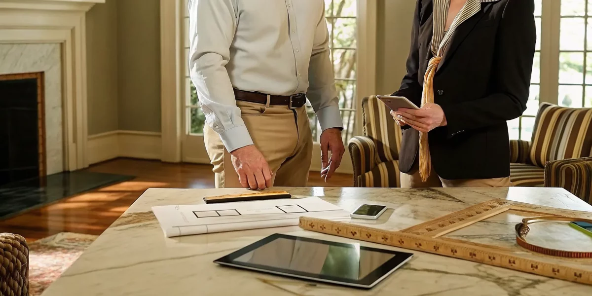 A client meets with estate sales consultants in Florida to plan their sale.